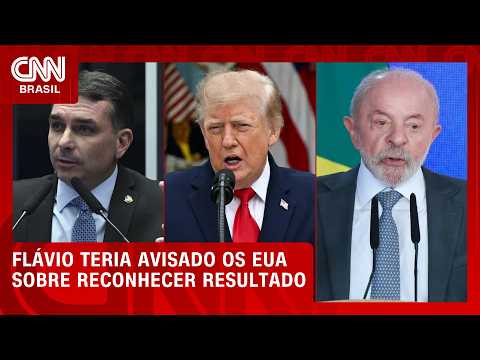 Flávio teria avisado os EUA sobre reconhecer resultado | CNN PRIME TIME