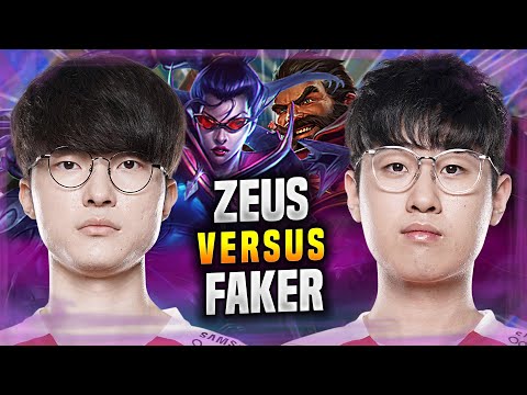 ZEUS vs FAKER - T1 Zeus Graves vs T1 Faker Vayne! | Preseason 2022
