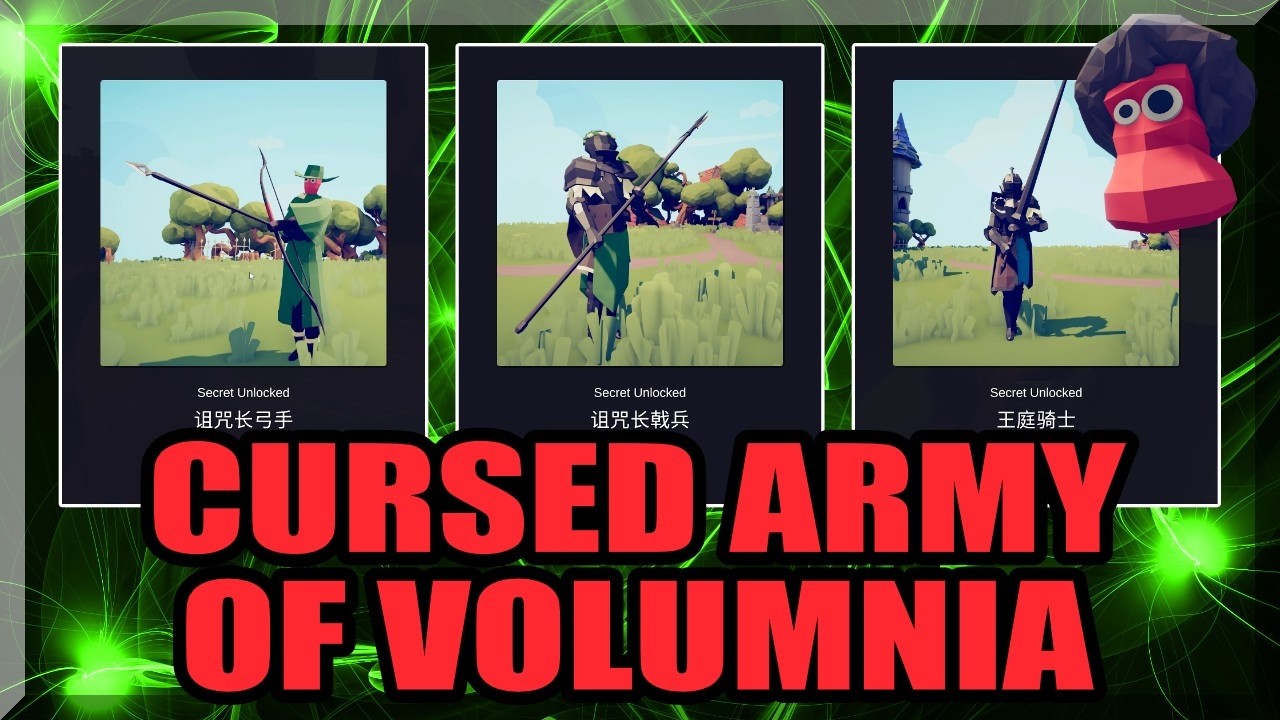 How to Unlock 3 Secret Units ( Cursed Army Of Volumnia Mod ) - Totally Accurate Battle Simulator