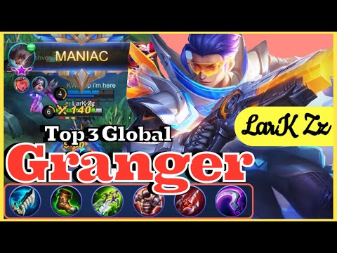 3 MINUTES MANIAC! 96% CURRENT WINRATE! TOP GLOBAL GRANGER KILLING FRENZY | Rank 3 Lark Zz | MLBB