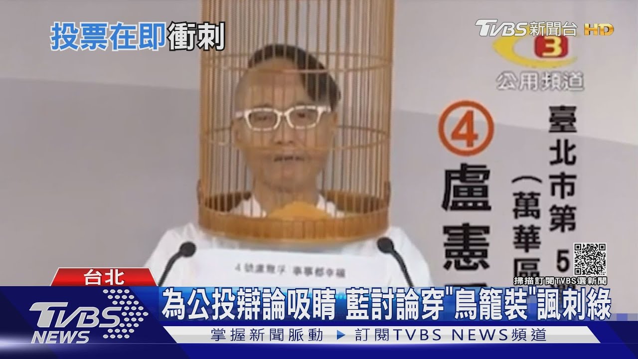 藍討論穿「鳥籠裝」　諷刺綠否定「公投綁大選」