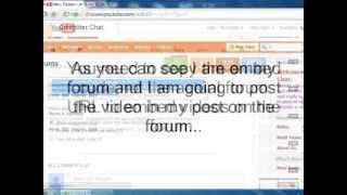 How To Embed A Video In Forum Posts.
