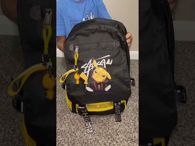 Vídeo relacionado con Pokemon Mochila escolar para niños | Correas ajustables para comodidad durante todo el día | Diseño unisex para jóvenes entusiastas Mochila con temática Múltiples bolsillos