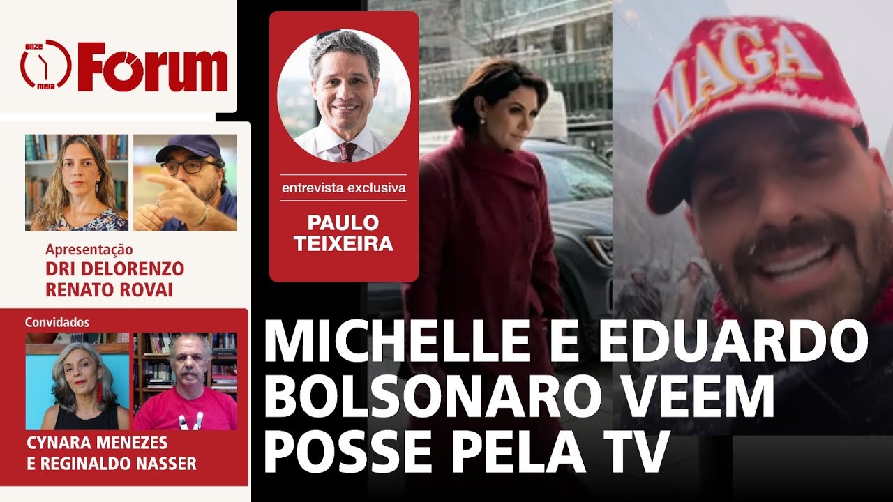 Musk faz gesto n4zista e Michelle e Eduardo veem posse pela TV | Entrevista com Paulo Teixeira