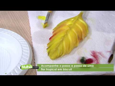 Flor Tropical em Biscuit por Alessandra Assi - 07/06/2017 - Mulher.com - P2/2