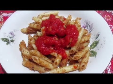 PASTA CON LA MOLLICA ABBRUSTOLITA \\ ricetta di nonna Angelica