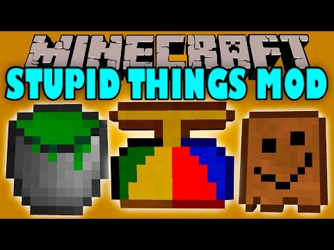 STUPID THINGS MOD - The most stupid items in Minecraft!!  - Minecraft mod 1.11.2 Review ENGLISH