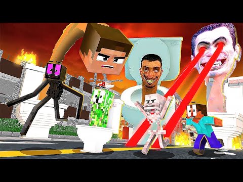 Monster School: Skibidi Toilet Horror in the City - Minecraft Animation