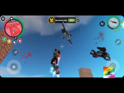 Rope Hero Vice Town new update | Hellecopter VS Rope hero | Heating gun