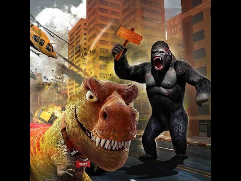 Angry Gorilla VS Monster Godzilla Dinosaur City Smash Rampage Attack