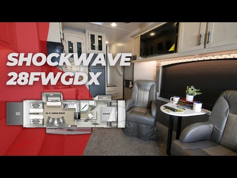 Thumbnail for Tour the 2023 Shockwave 28FWGDX Toy Hauler Video