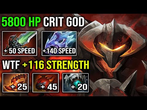+116 STRENGTH Super Tank 5800 HP Chaos Knight with Insane Attack Speed Moon Shard Leveller Dota 2