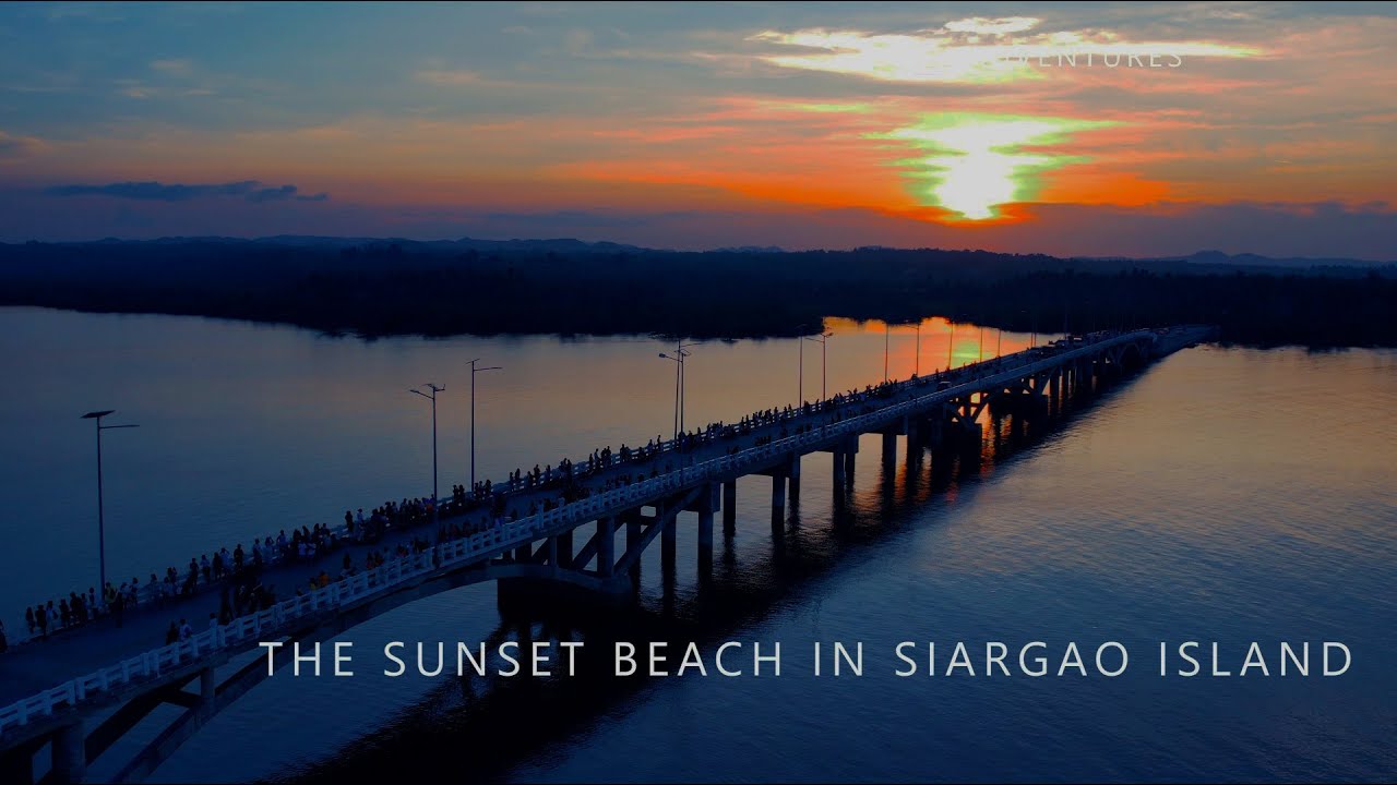 Enjoy sunset views from Catagnan Bridge Siargao.