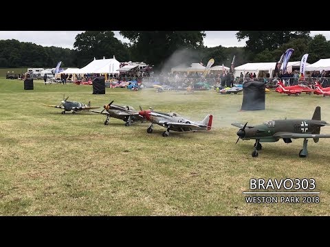 Austrian WW2 Warbirds RC Plane Display - Weston Park 2018 | Day Three