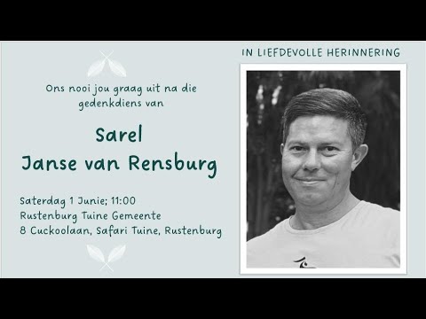 Gedenkdiens van Sarel Janse van Rensburg (1 Junie 2024)