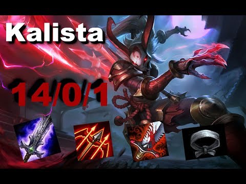 Kalista vs Ziggs (ADC) | KDA 14/0/1 Challenger, Patch 10.12