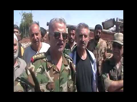 العميد مصطفى الشيخ والعميد عبد الناصر فرزات يزوران مدينة عندان في ريف حلب