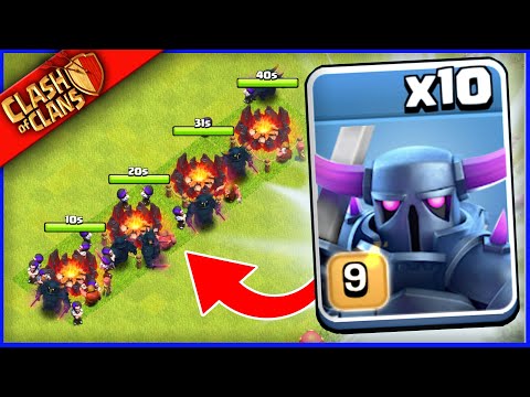MASS PEKKAS vs THE WORST BASE IN CLASH OF CLANS