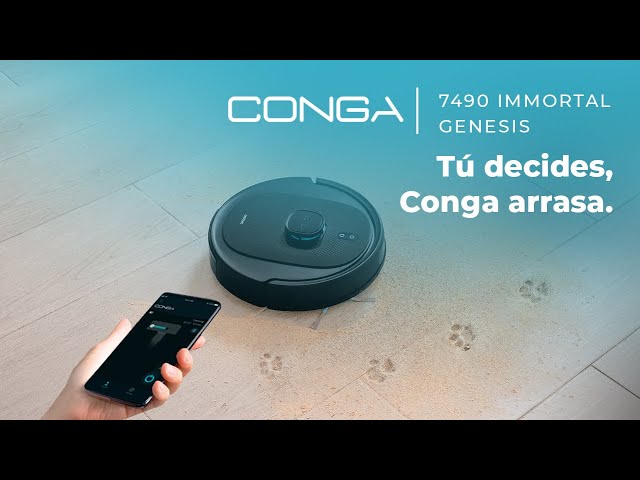 Robot Aspirador y Fregasuelos Cecotec Conga 7490 Immortal Genesis Navegación Láser 2.600 Pa Control por Voz video
