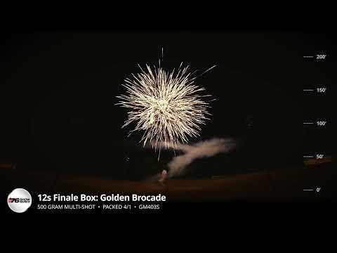 GM403S 12s Finale Box Golden Brocade - 500 Gram Multi-Shot - ’76 Show Series 2025
