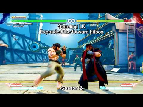 [SF5] Ryu Season 2 to 2.1 Changes Video