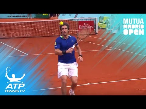 Unbelievable no-look passing shot by Cuevas! | 2017 Mutua Madrid Open