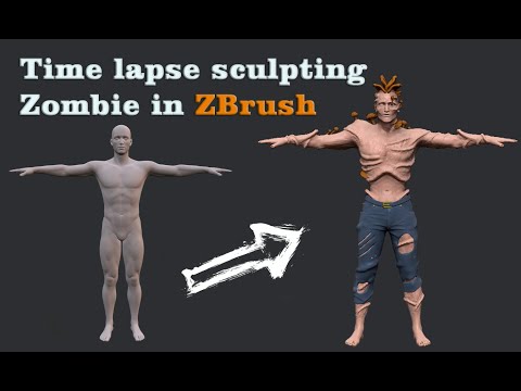 Mushroom Zombie High poly Time lapse sculpting in ZBrush