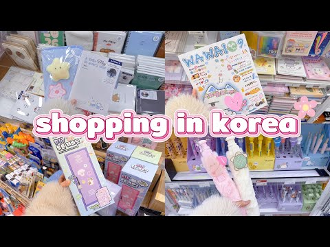 shopping in korea vlog 🇰🇷 cute stationery haul at Artbox 🌸 mini locker, diary & more