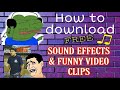 How to download SOUND EFFECTS & FUNNY VIDEO CLIPS + Edit Tutorial | For Beginners | Mey Mik