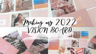 MAKING MY 2022 VISION BOARD | How to make a vision board that REALLY WORKS!
