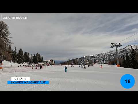MARILLEVA FOLGARIDA | SLOPE 18 SKIWEG MALGHET AUT | 4K | BEST SKI RESORT