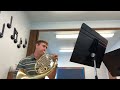 Embouchure study - Tchaikovsky 5 (Intonation goes sharp when slurring down into the middle register)