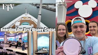 Boarding our First Disney Cruise! 🚢 Navigator Room Tour, Food Review & More ✨ Family Vlog