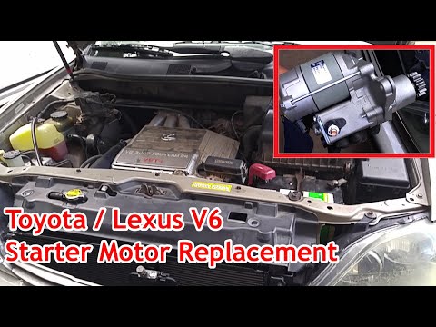Toyota / Lexus V6 1MZ-FE Starter Motor Replacement (Video performed on 2000 Lexus RX300)