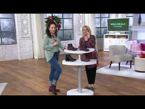 Earth Origins Leather and Suede Ankle Boots - Navigate Noah on QVC