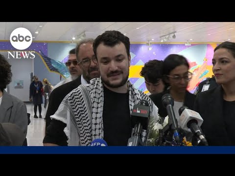 Mahmoud Khalil arrives in New Jersey after release from ICE custody