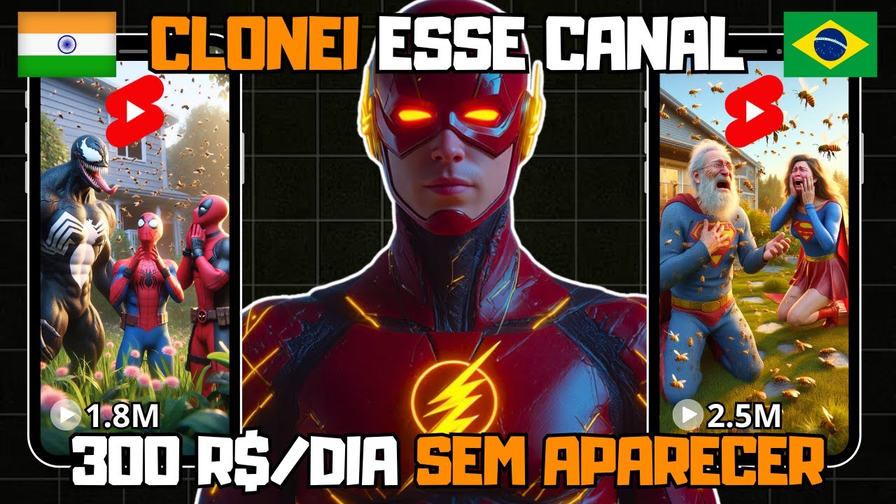 Como Clonei Um Canal Dark de Shorts Viral, Usando IA's, Me Gera 300R$/DIA+