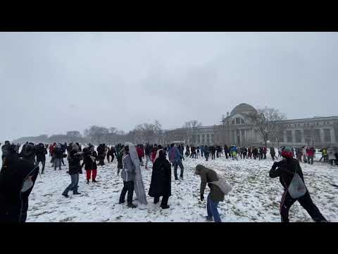 Snowball Fight on the National Mall on Sunday, January 30, 2021 in Washington, DC