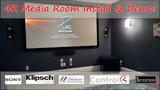 4K Dolby Atmos Media Room Demo! Klipsch RP-1600SW, Sony, Integra, Control4 & More!
