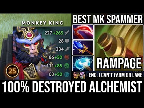 Best Monkey King Spammer Deleted Alchemist From Mid | Rampage with Scepter Infinite Soldier - DotA 2