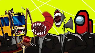 Download lagu Bus Eater & Extra Slide & Siren Head & Among Us - Coffin Dance Meme Cover mp3