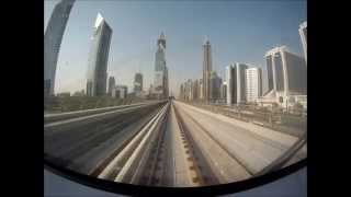 preview picture of video 'Dubai Metro - Red Line front view from Al Kharama to Business Bay'