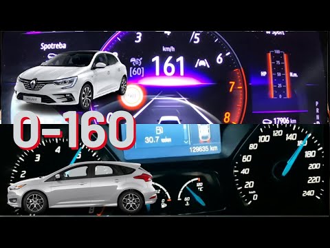 2021 Renault Megane Rs line 1.3 Tce 160 hp Edc VS Ford Focus 1.6 EcoBoost 182 hp 0-160