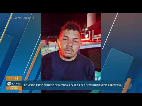 Preso suspeito de incendiar casa da ex-companheira em Rio Verde