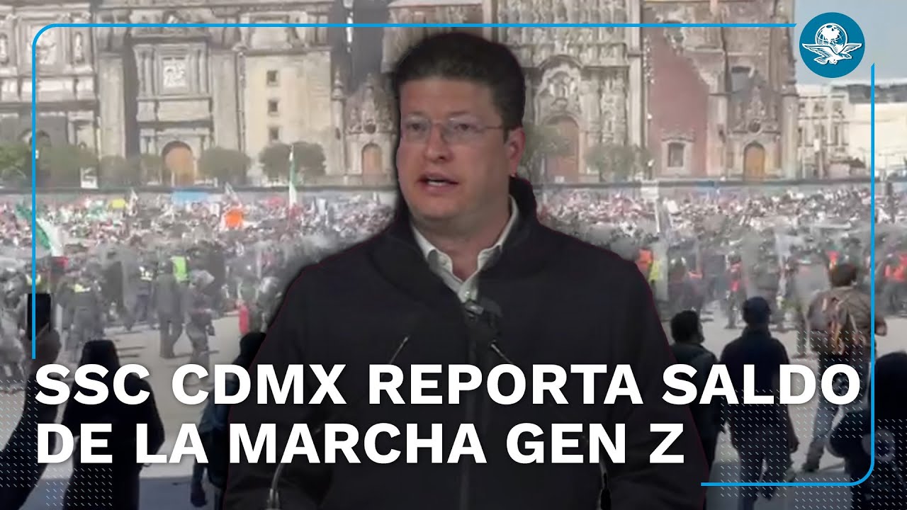 20 detenidos y 120 lesionados deja marcha de la Generación Z: SSC CDMX