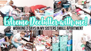 EXTREME DECLUTTER +CLEAN WITH ME | SMALL APARTMENT CLEANING MOTIVATION | HAPPY HOMEMAKING