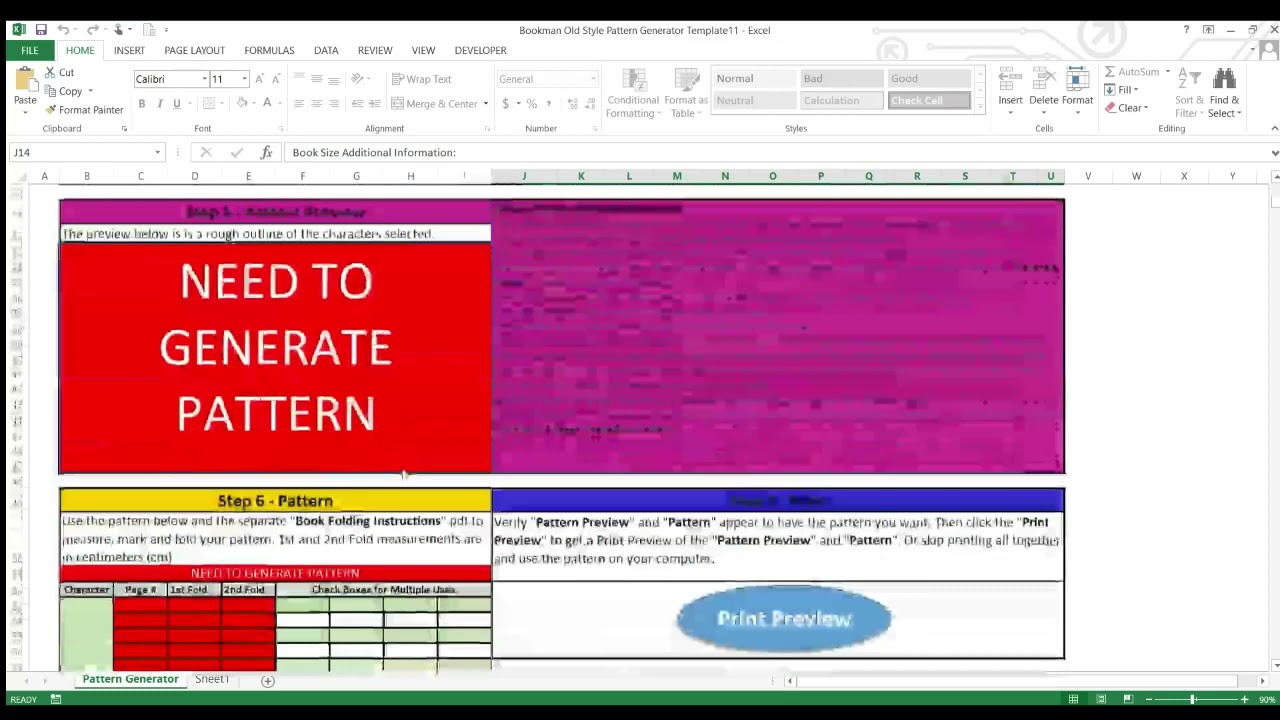 Book Art Customizable Pattern Generator Instructions
