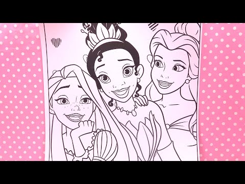 Princesse Disney Raiponce, Tiana, Belle Coloriage
