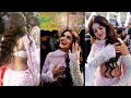 Heroine Nidhi Agarwal Entry At The RajaSaab Sahana Sahana Song Launch Event Prabhas TFPC