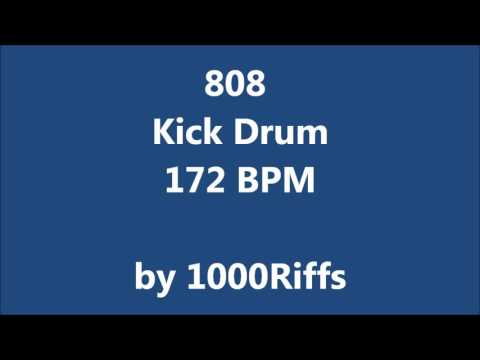 808 Kick Bass Drum 172 BPM - Beats Per Minute